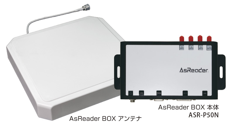 AsReaderのBOXtypeと専用アンテナ
